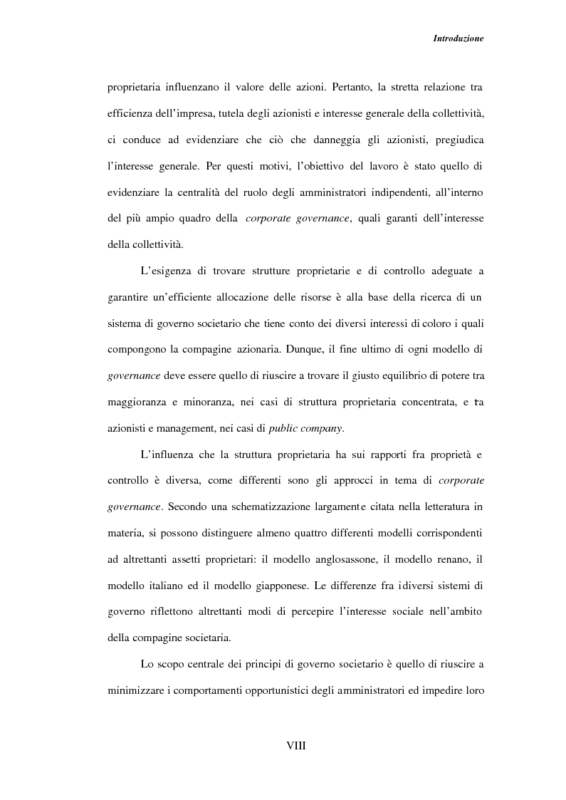 Anteprima della tesi: Gli amministratori indipendenti nella corporate governance italiana, Pagina 4