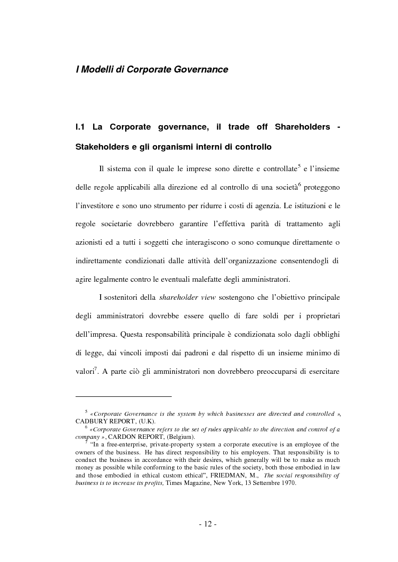 Anteprima della tesi: Gli amministratori indipendenti nella corporate governance italiana, Pagina 8
