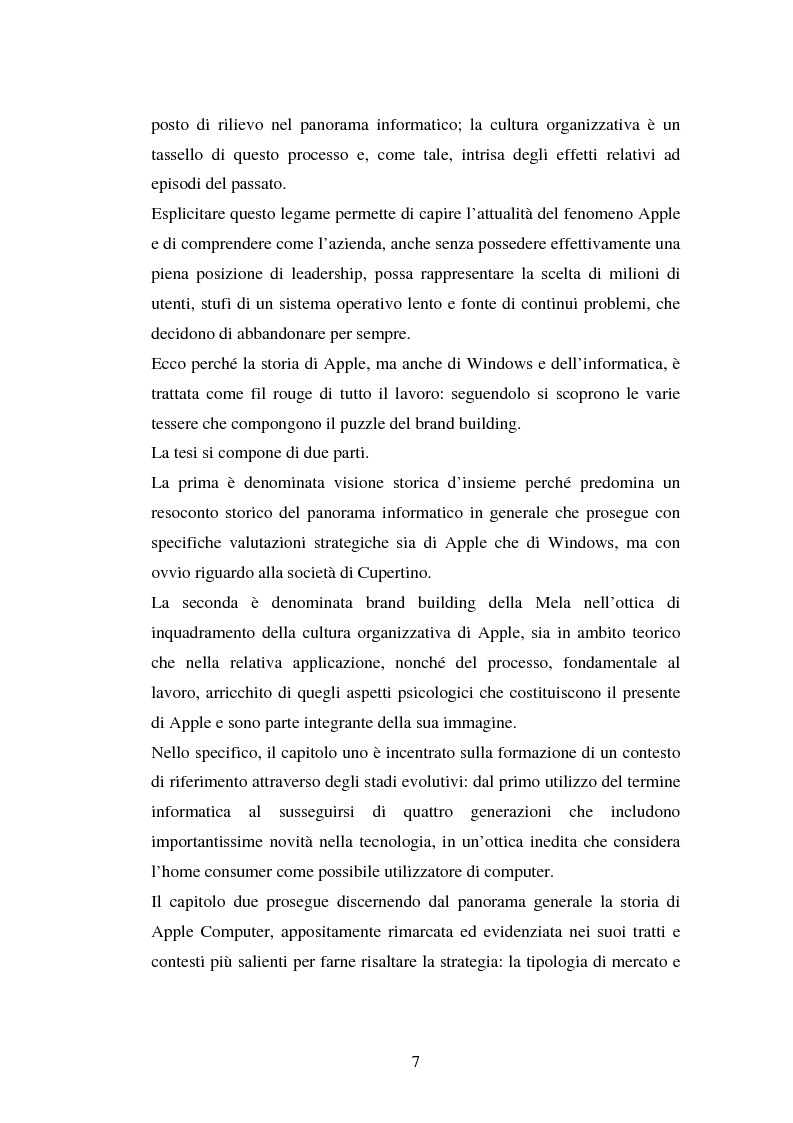 Anteprima della tesi: Aspetti psicologici del processo di brand building nel campo informatico. Il caso Mac., Pagina 3