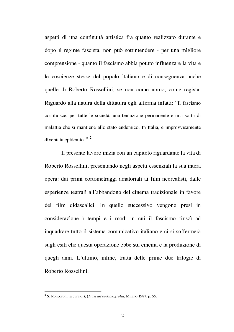 Anteprima della tesi: La continuità tematica ed artistica di Roberto Rossellini da ''La nave bianca'' a ''Germania anno zero'', Pagina 2