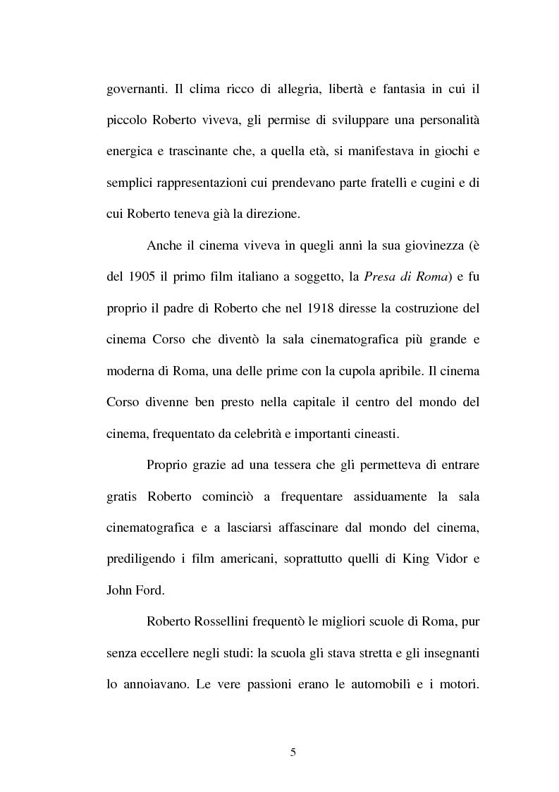 Anteprima della tesi: La continuità tematica ed artistica di Roberto Rossellini da ''La nave bianca'' a ''Germania anno zero'', Pagina 5