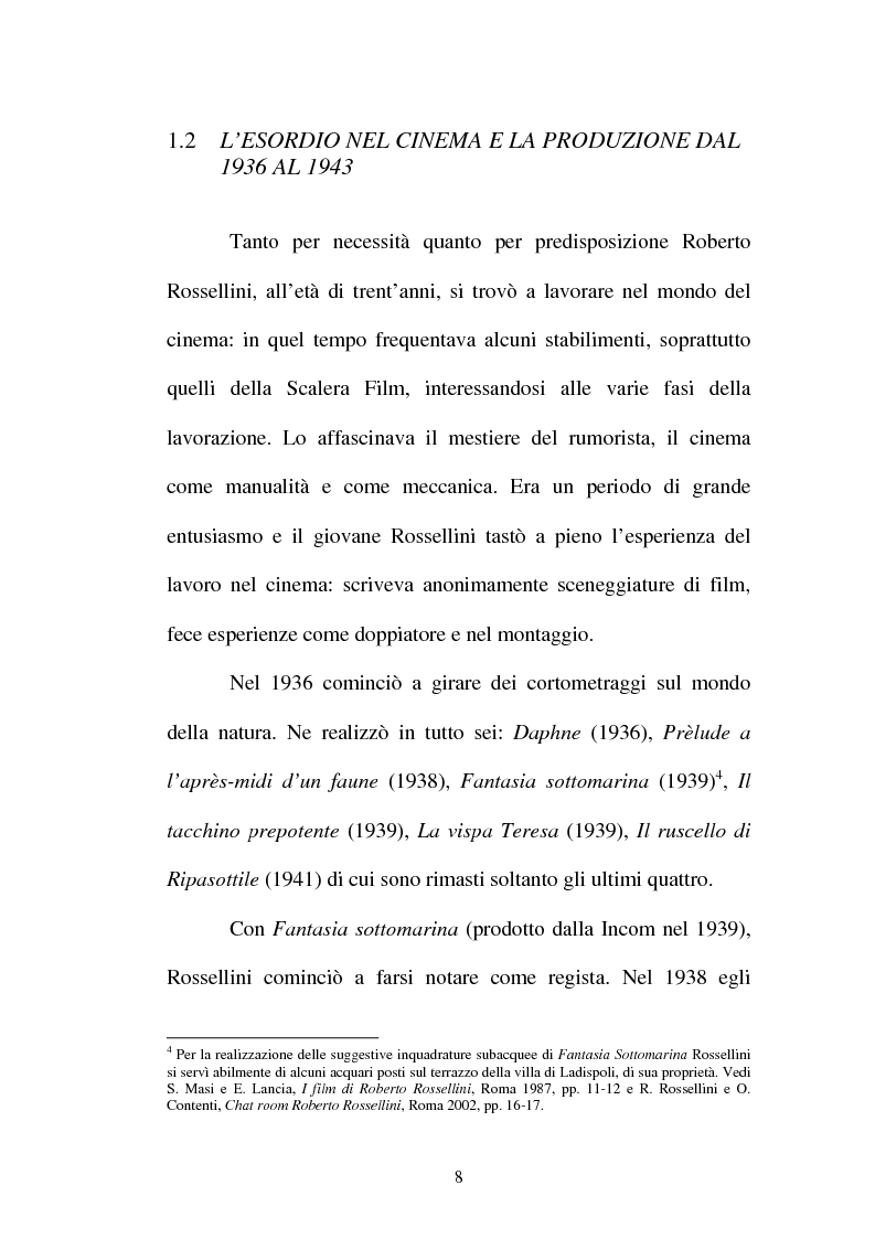 Anteprima della tesi: La continuità tematica ed artistica di Roberto Rossellini da ''La nave bianca'' a ''Germania anno zero'', Pagina 8