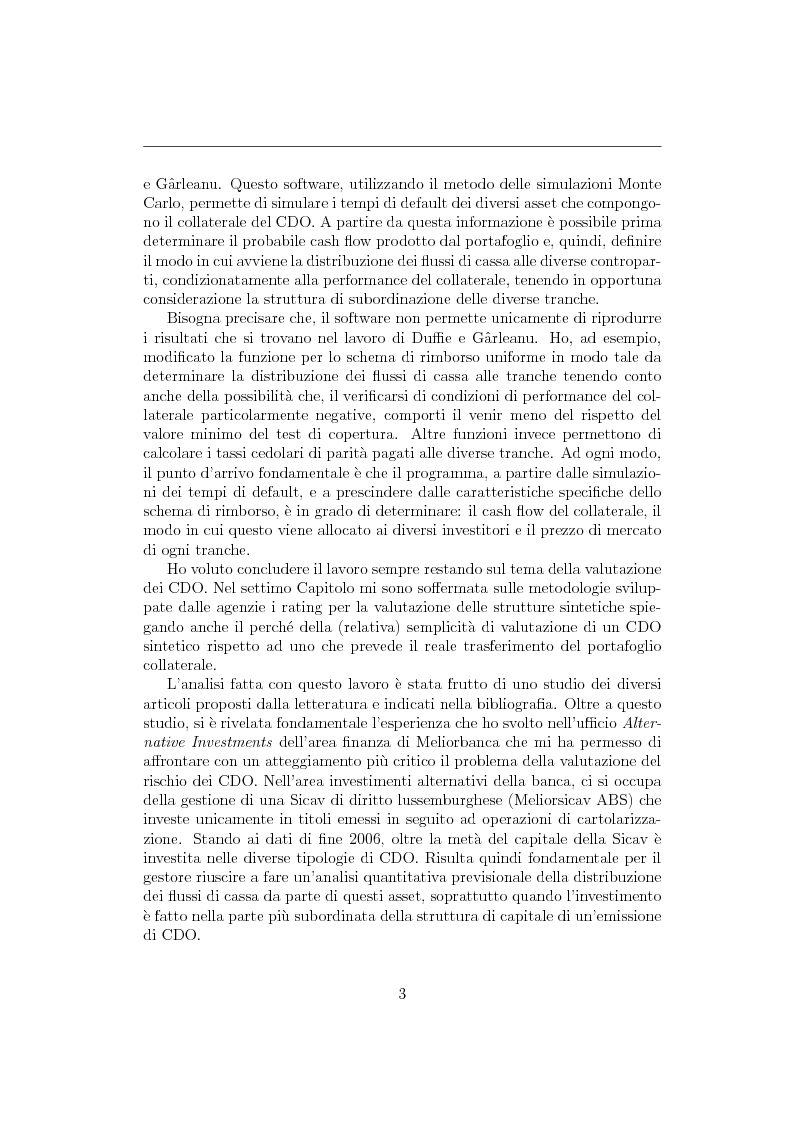 Anteprima della tesi: La cartolarizzazione del rischio di credito: il caso dei CDO, Pagina 3