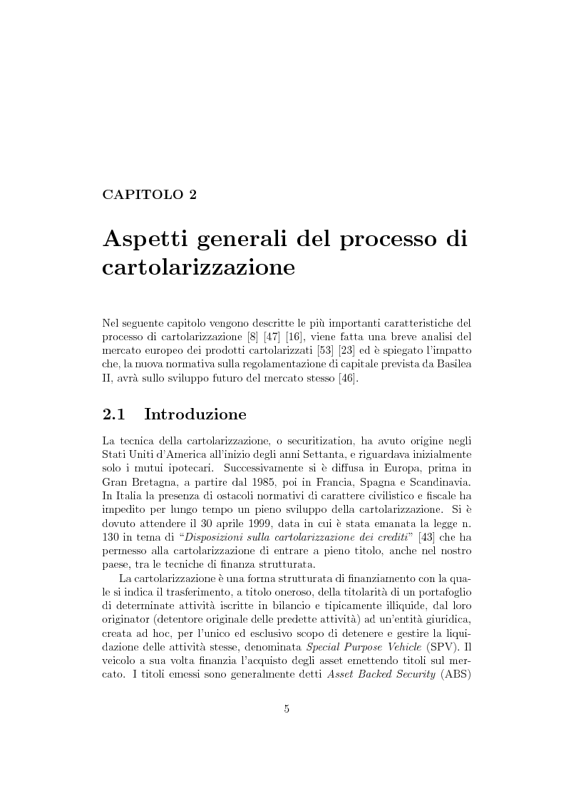 Anteprima della tesi: La cartolarizzazione del rischio di credito: il caso dei CDO, Pagina 5