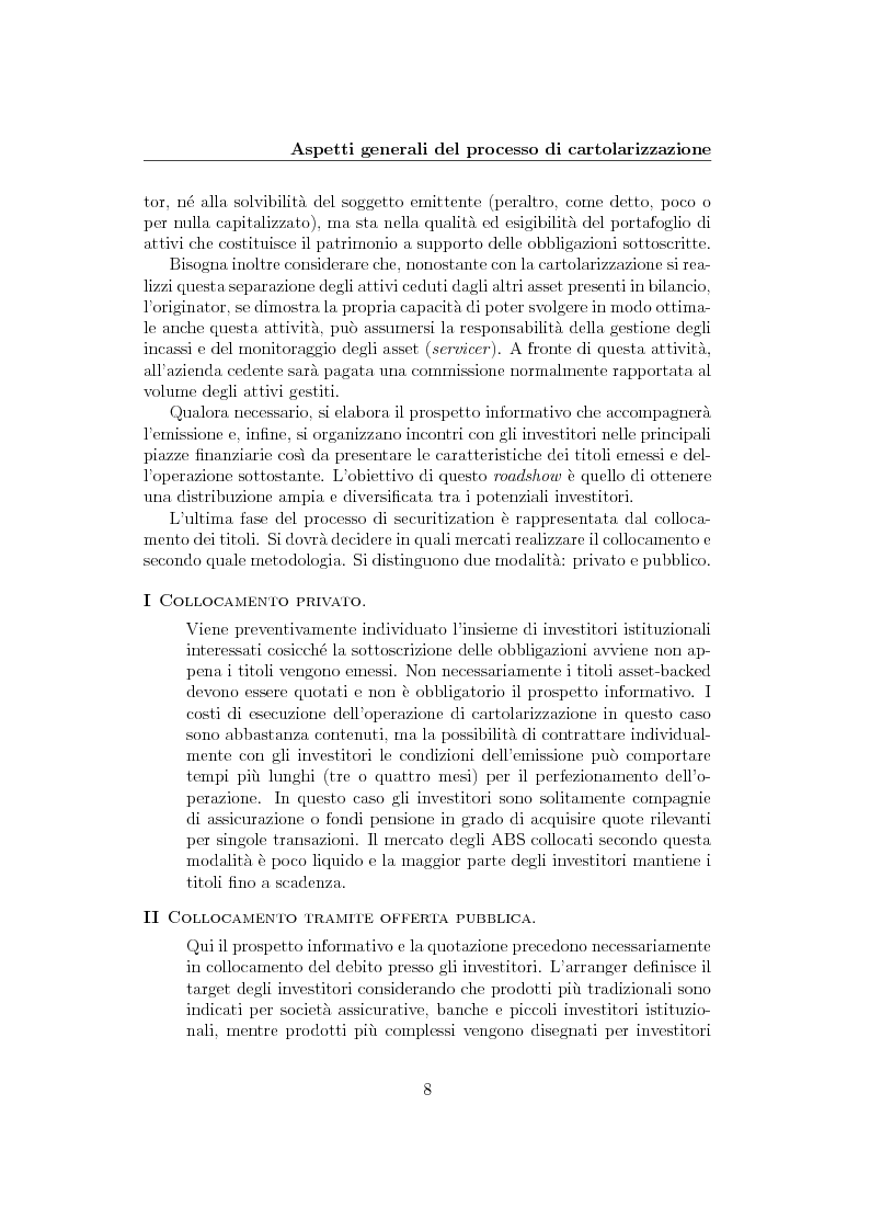 Anteprima della tesi: La cartolarizzazione del rischio di credito: il caso dei CDO, Pagina 8