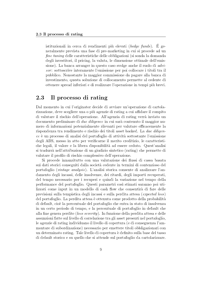 Anteprima della tesi: La cartolarizzazione del rischio di credito: il caso dei CDO, Pagina 9