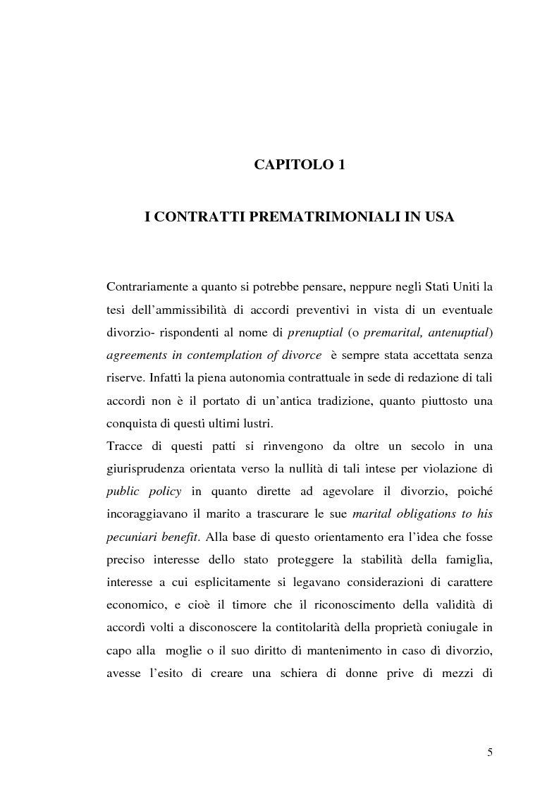 Anteprima della tesi: I contratti prematrimoniali, Pagina 3