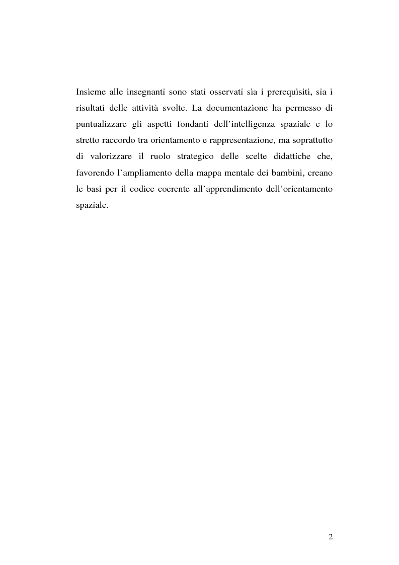 Anteprima della tesi: L'apprendimento dei concetti topologici nella scuola dell'infanzia, Pagina 2