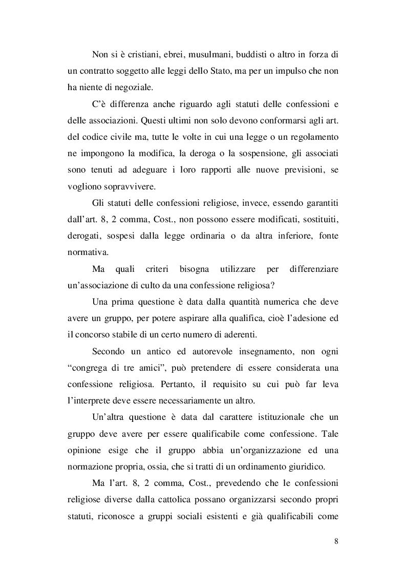 Anteprima della tesi: La nozione di confessione religiosa nell'ordinamento giuridico italiano e spagnolo, Pagina 9