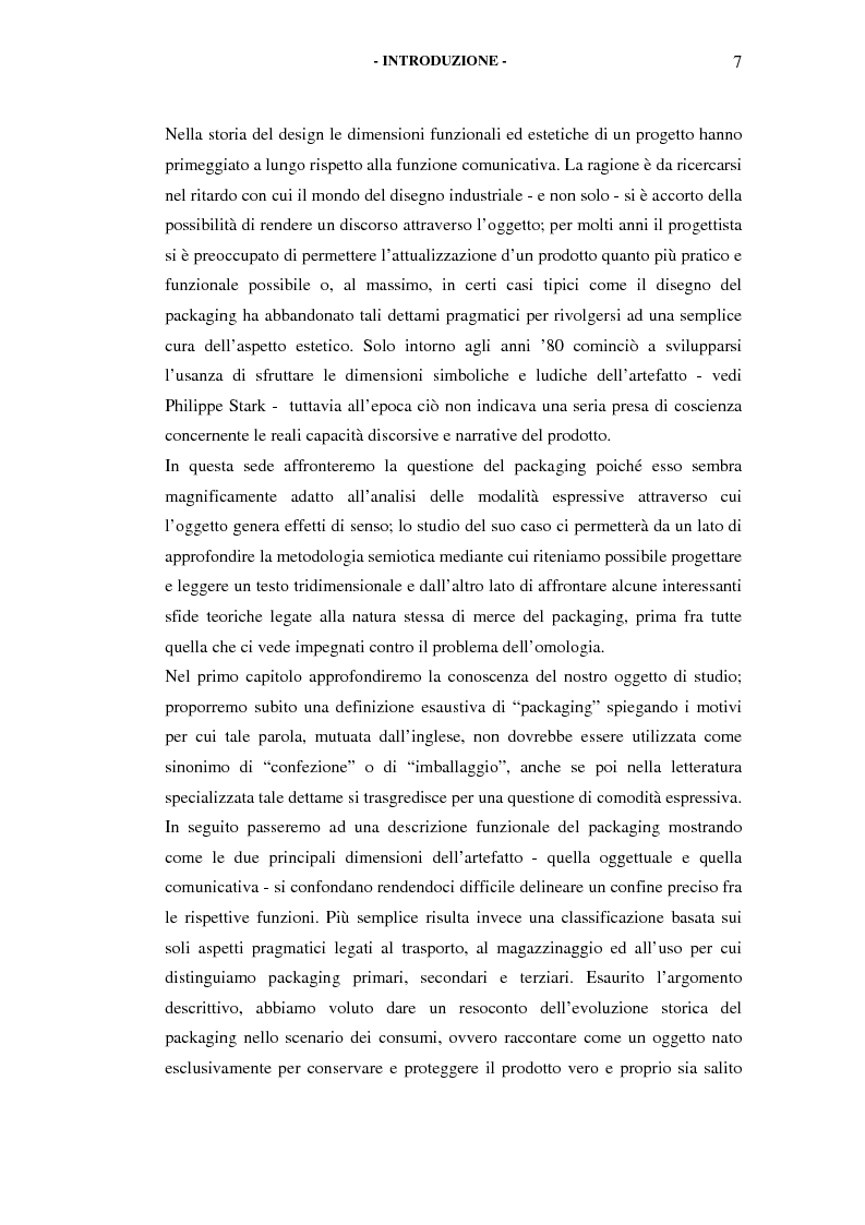 Anteprima della tesi: Il packaging come artefatto comunicativo. Una proposta per superare l'omologazione nel design., Pagina 2