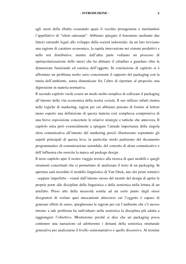 Anteprima della tesi: Il packaging come artefatto comunicativo. Una proposta per superare l'omologazione nel design., Pagina 3