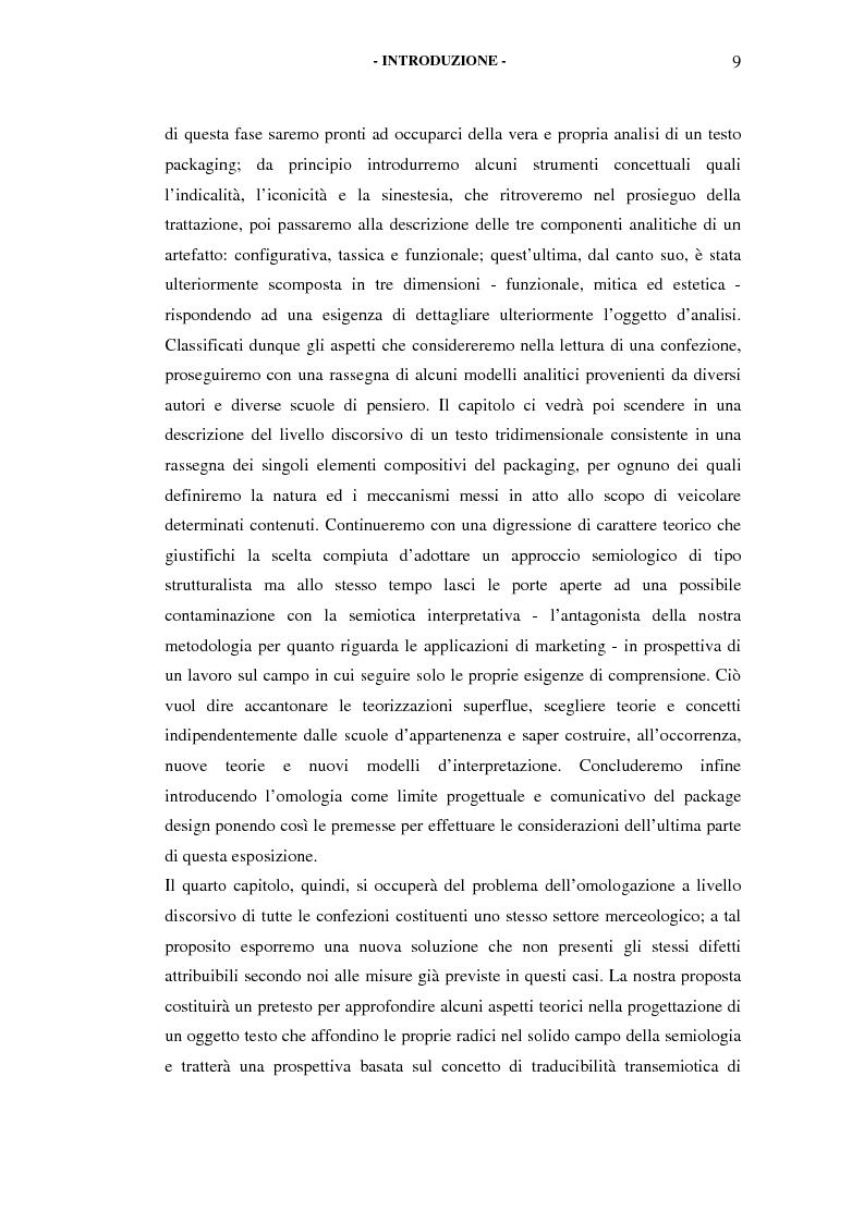 Anteprima della tesi: Il packaging come artefatto comunicativo. Una proposta per superare l'omologazione nel design., Pagina 4