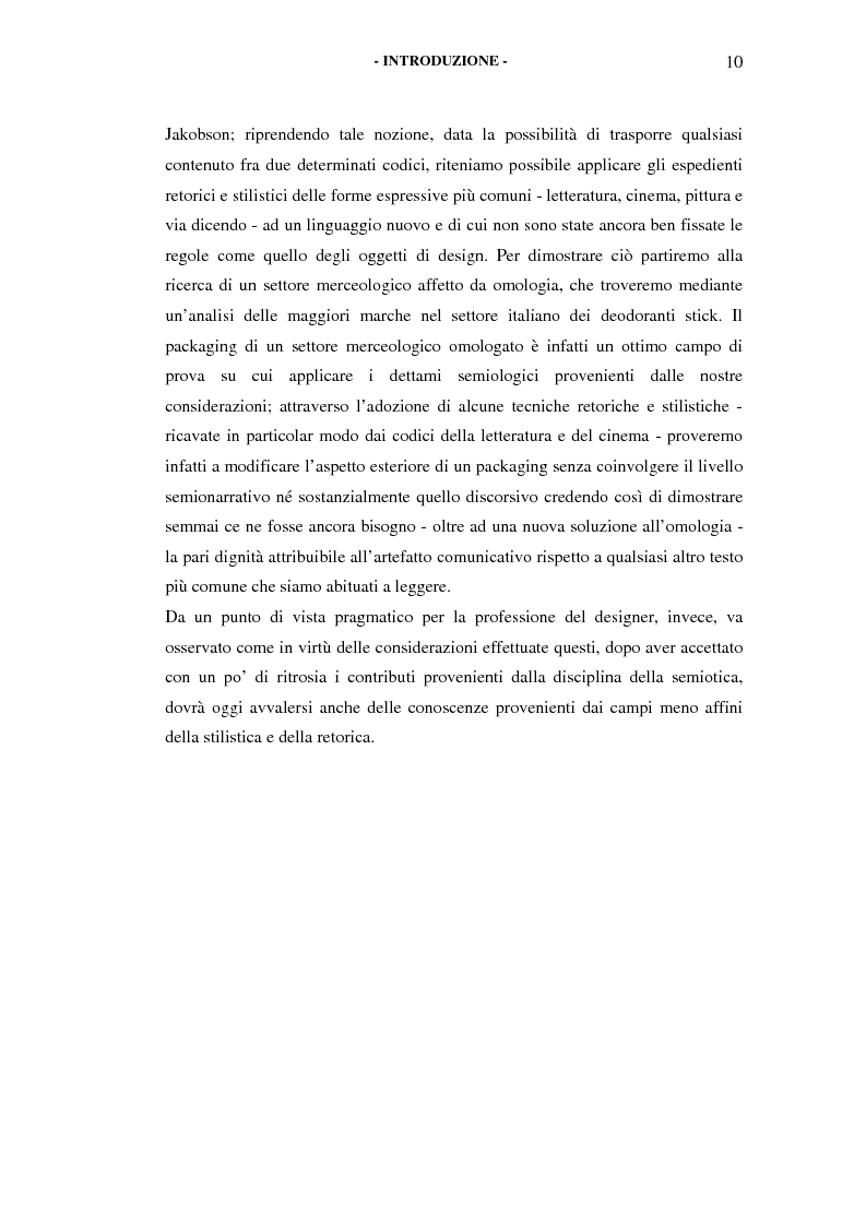 Anteprima della tesi: Il packaging come artefatto comunicativo. Una proposta per superare l'omologazione nel design., Pagina 5