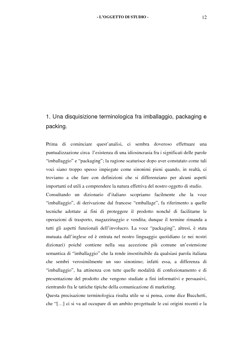 Anteprima della tesi: Il packaging come artefatto comunicativo. Una proposta per superare l'omologazione nel design., Pagina 7