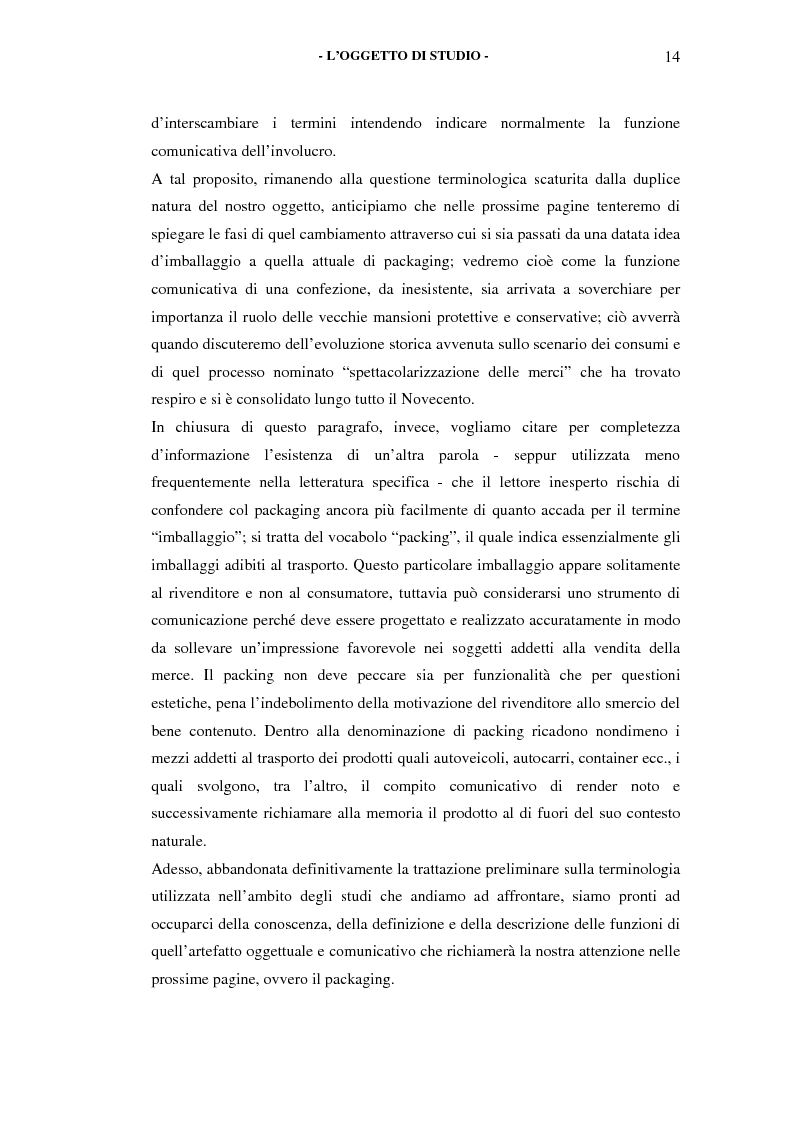 Anteprima della tesi: Il packaging come artefatto comunicativo. Una proposta per superare l'omologazione nel design., Pagina 9