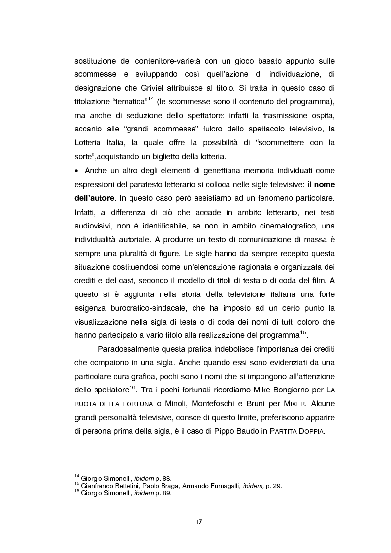 Anteprima della tesi: Teoria e tecnica della sigla televisiva - Il paratesto televisivo e la sua applicazione pratica, Pagina 12