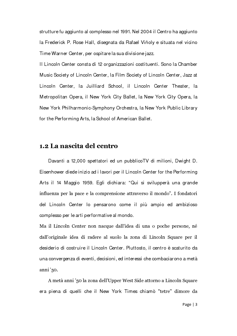 Anteprima della tesi: Il posizionamento strategico della Film Society of Lincoln Center, Pagina 2