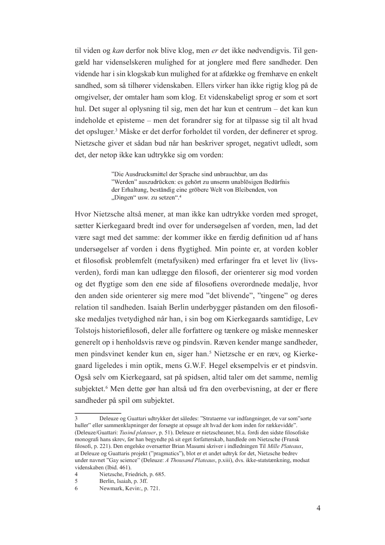 Anteprima della tesi: Begrebet vorden i Afsluttende uvidenskabelig Efterskrift. En model til udfordringen at fange det flygtige i farten hos og med Søren Kierkegaard, Pagina 3
