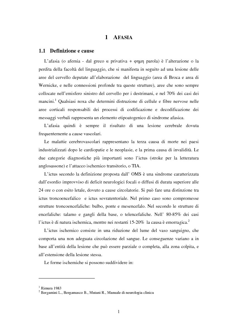 Anteprima della tesi: Valutazione del carico assistenziale del caregiver in relazione all’alterata cura di sé e deficit della comunicazione in pazienti affetti da afasia assistiti in regime domiciliare, Pagina 4