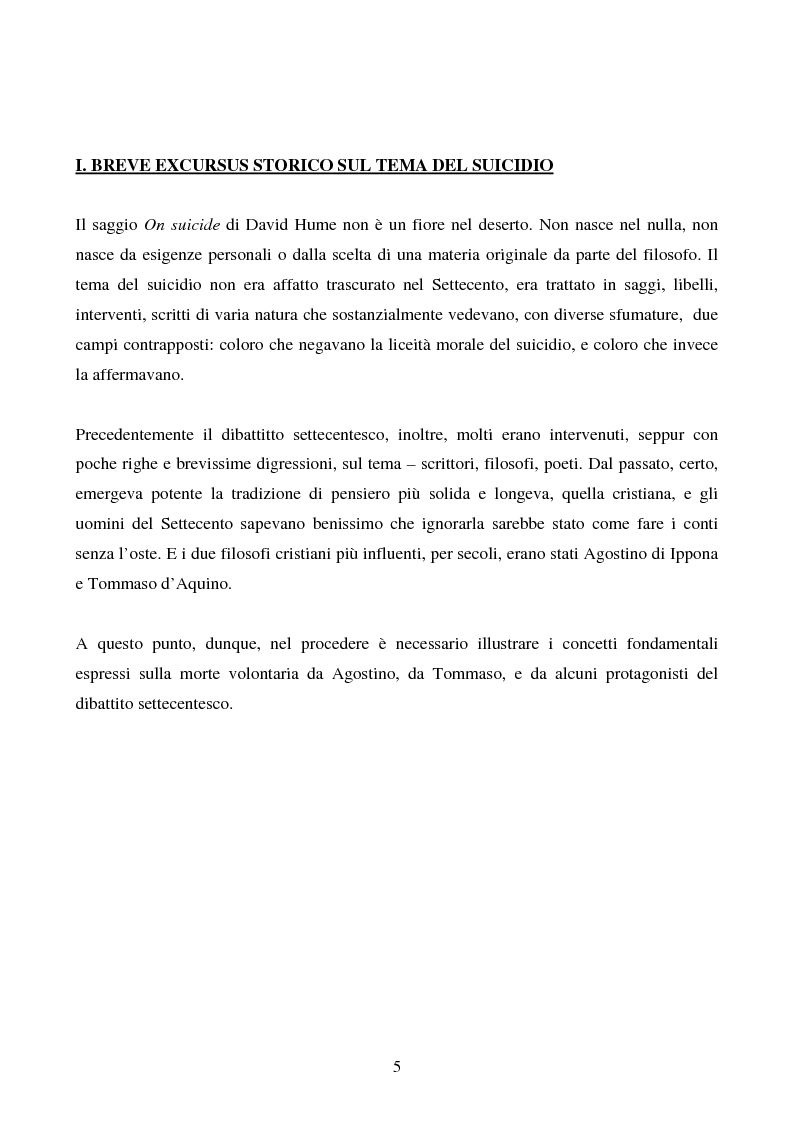 Anteprima della tesi: Il saggio di Hume ''On Suicide'', Pagina 3
