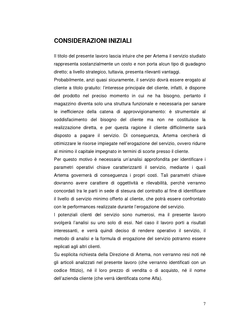 Anteprima della tesi: La Logistica per il Marketing - Studio per la progettazione di un servizio strategico: realizzazione di magazzini di proprietà dell'azienda fornitrice ubicati presso i locali dell'azienda cliente, Pagina 4