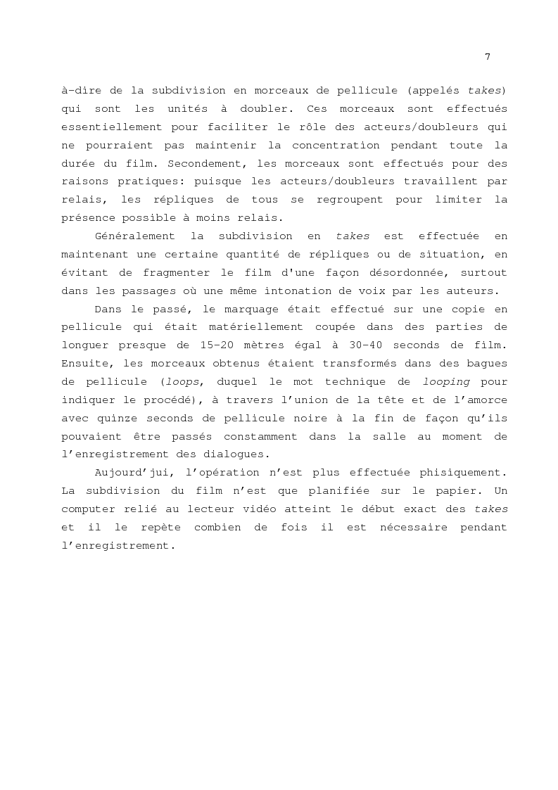 Anteprima della tesi: Le problème de la traduction dans le doublage cinématographique en Italie, Pagina 11