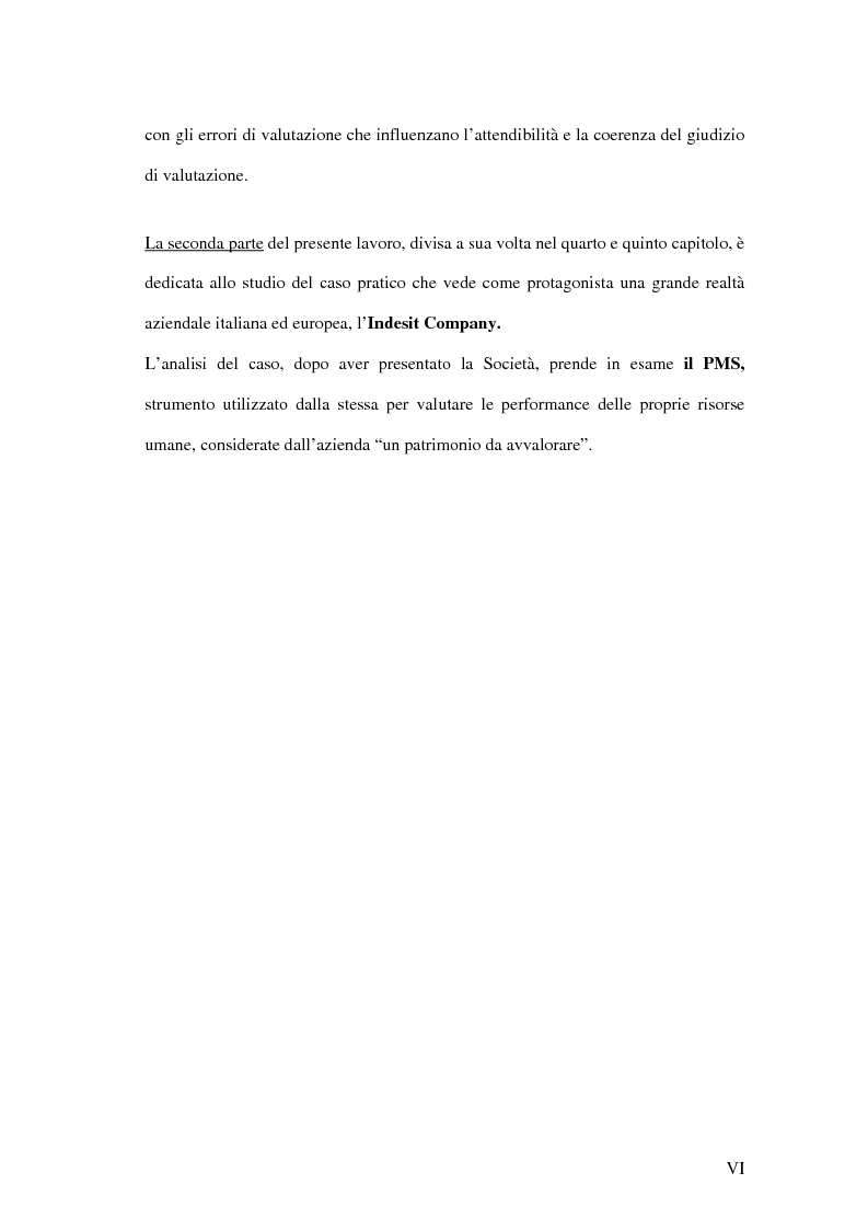 Anteprima della tesi: La valutazione delle performance delle risorse umane: il caso Indesit Company, Pagina 3