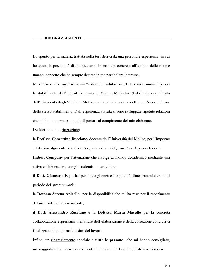 Anteprima della tesi: La valutazione delle performance delle risorse umane: il caso Indesit Company, Pagina 4