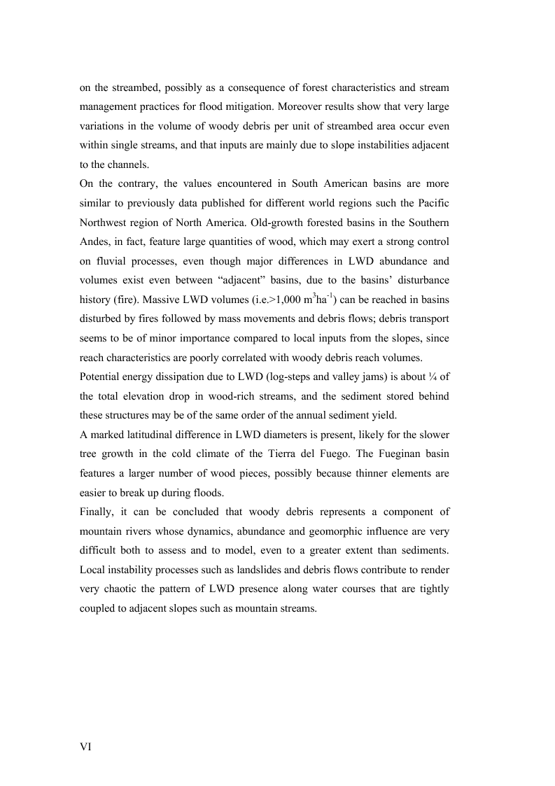 Anteprima della tesi: Volume and Characteristics of Woody Debris in Mountain Rivers of Italian Dolomites and Southern Andes, Pagina 2