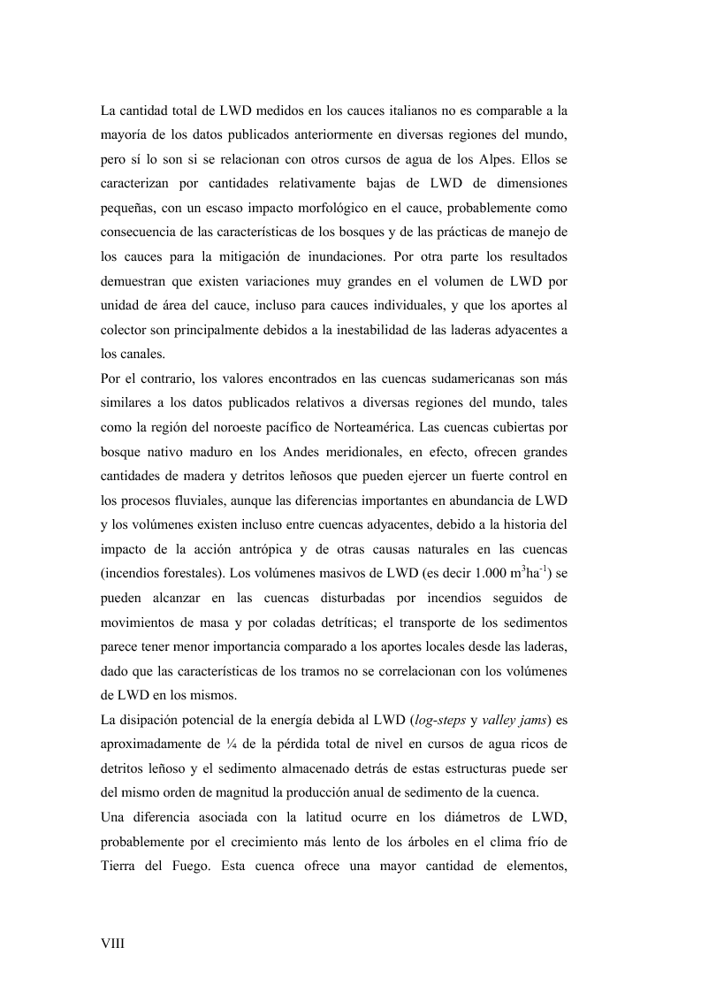 Anteprima della tesi: Volume and Characteristics of Woody Debris in Mountain Rivers of Italian Dolomites and Southern Andes, Pagina 4