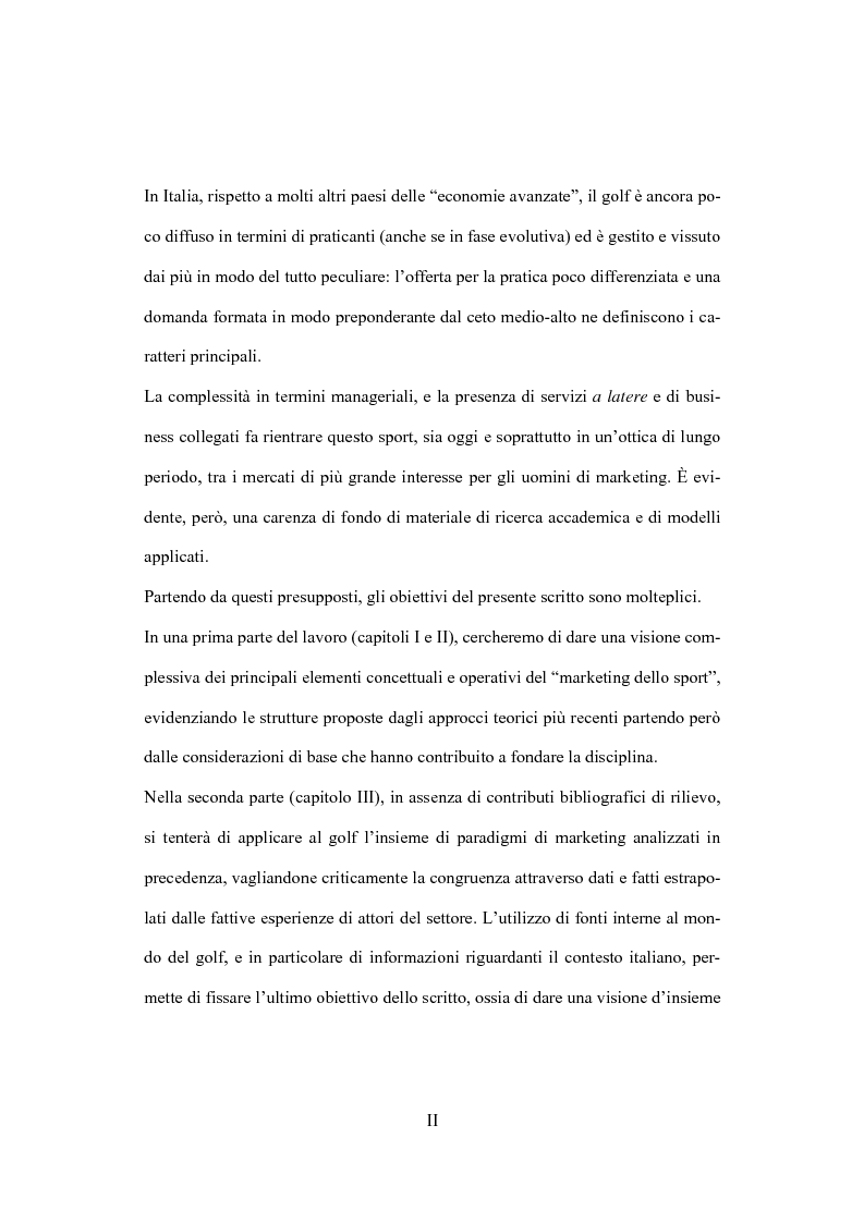 Anteprima della tesi: Il marketing dello sport: il caso del golf, Pagina 2