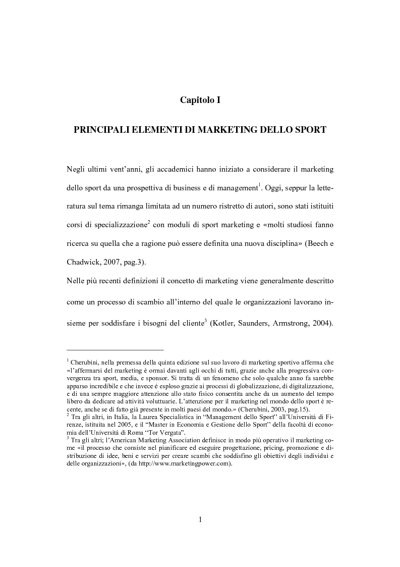 Anteprima della tesi: Il marketing dello sport: il caso del golf, Pagina 5