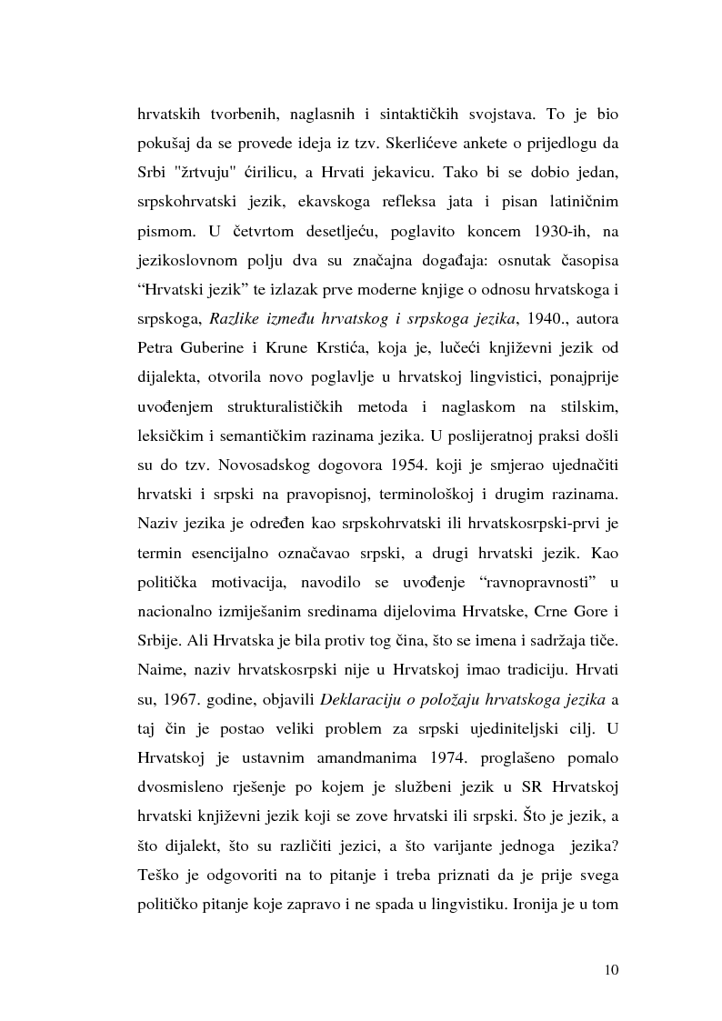 Anteprima della tesi: Il processo di standardizzazione del croato, Pagina 7