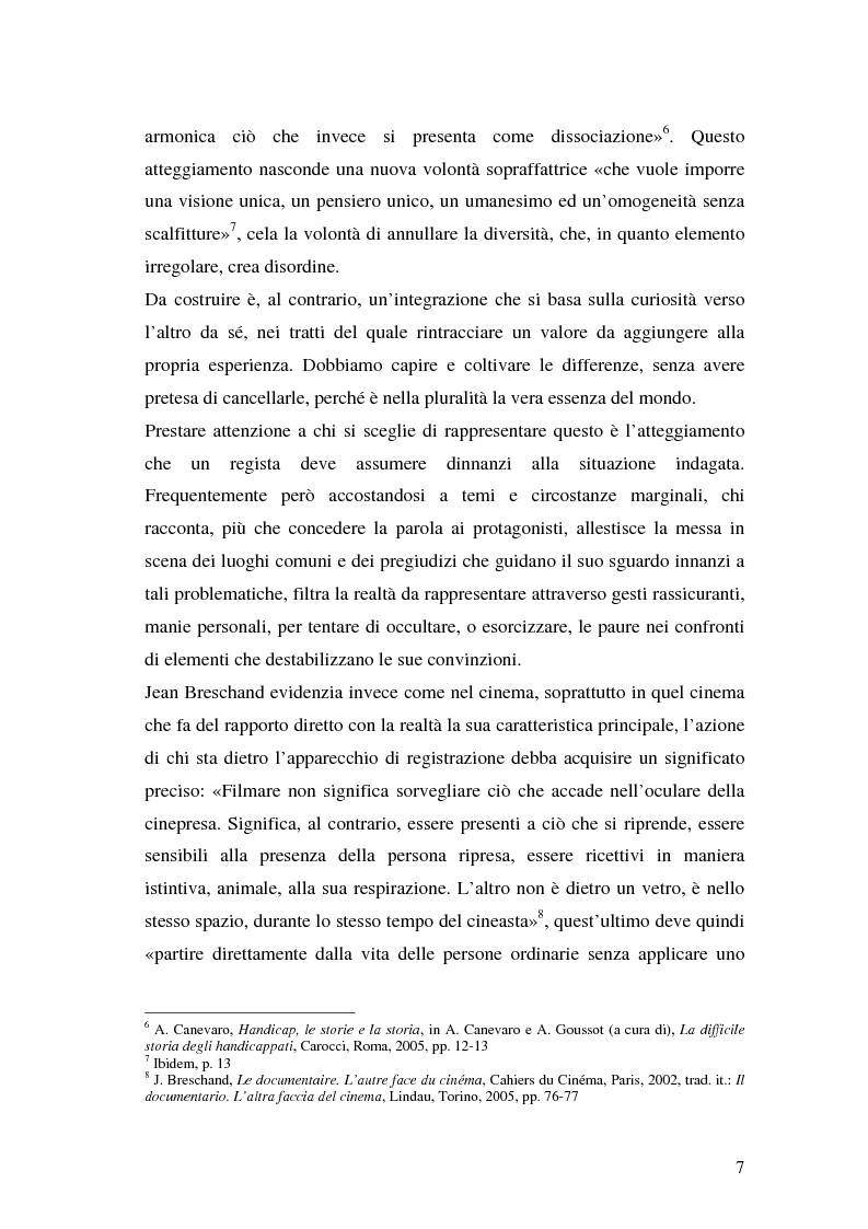 Anteprima della tesi: Oltre il dolore, oltre la pena. Cinema e handicap, quattro diversi sguardi d'autore, Pagina 4