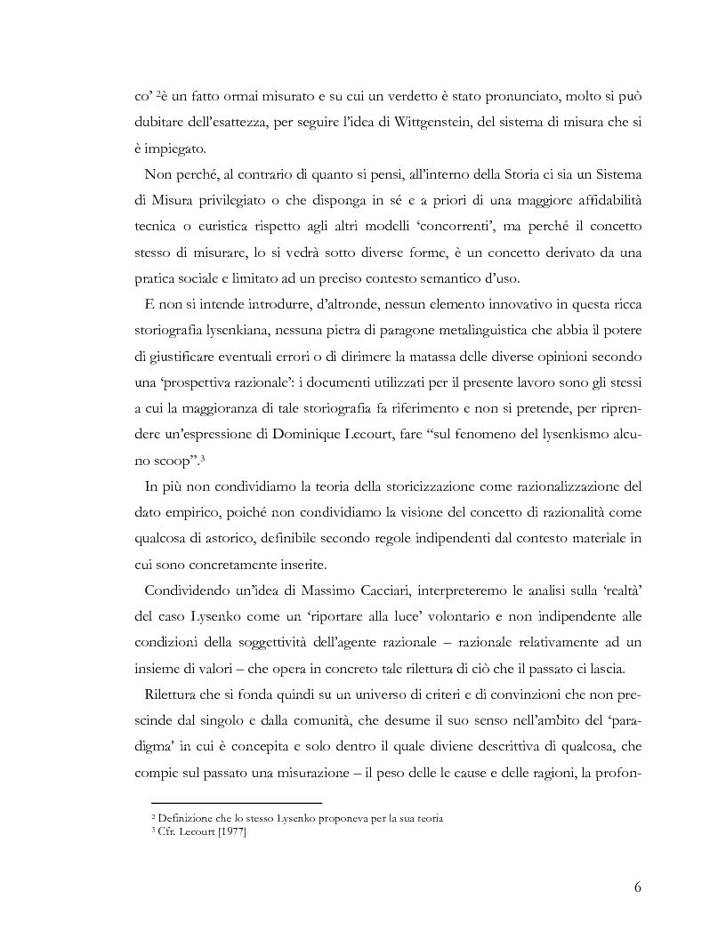 Anteprima della tesi: L'ideologia nella scienza: il caso Lysenko, Pagina 3