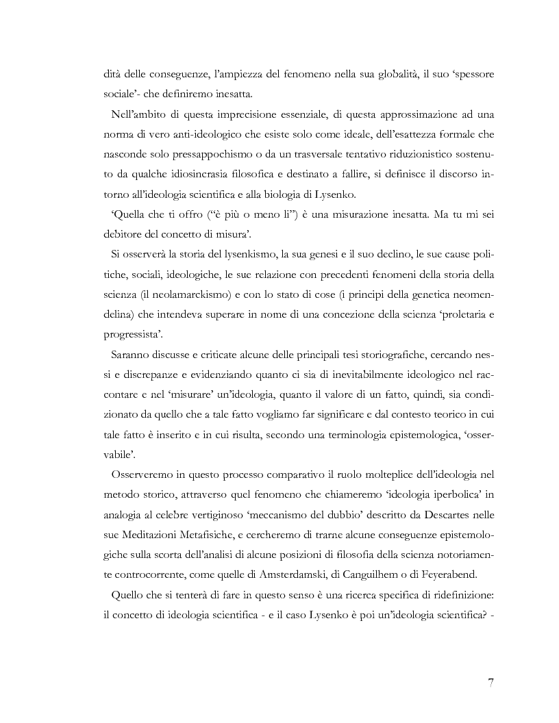 Anteprima della tesi: L'ideologia nella scienza: il caso Lysenko, Pagina 4