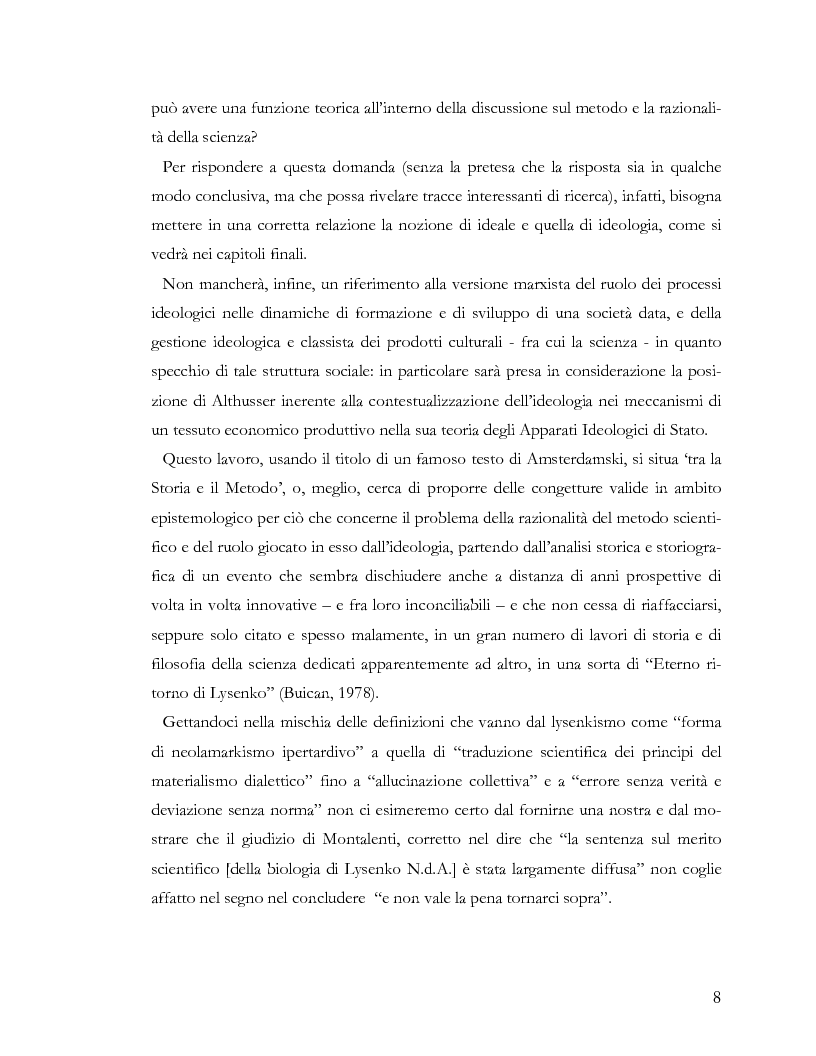 Anteprima della tesi: L'ideologia nella scienza: il caso Lysenko, Pagina 5
