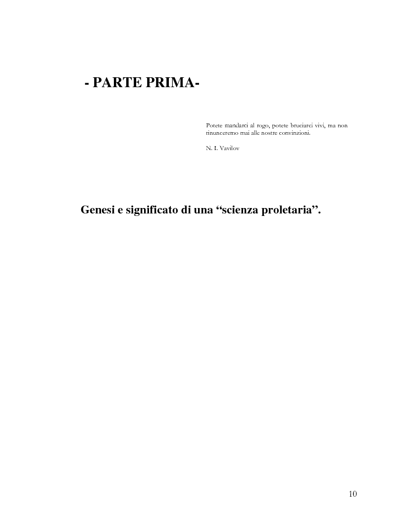 Anteprima della tesi: L'ideologia nella scienza: il caso Lysenko, Pagina 7