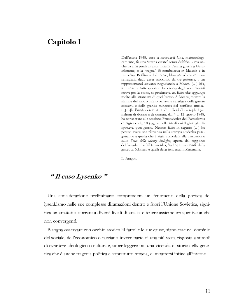 Anteprima della tesi: L'ideologia nella scienza: il caso Lysenko, Pagina 8