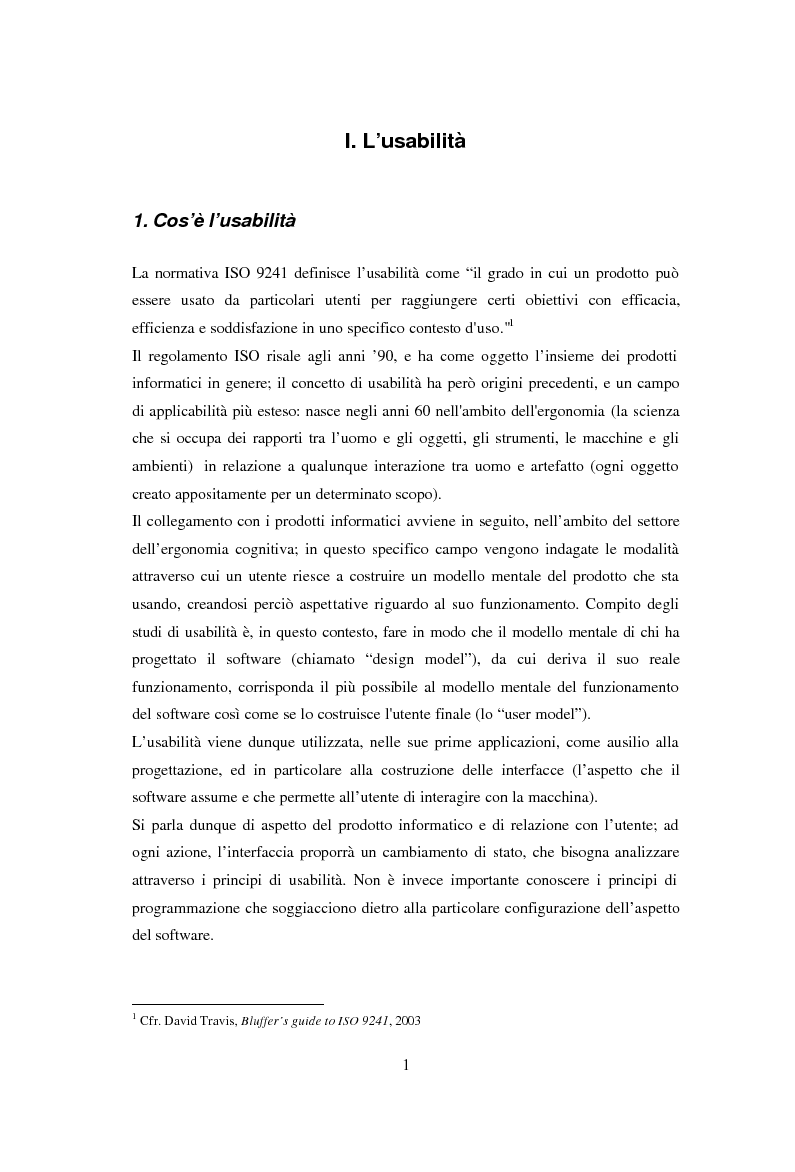 Anteprima della tesi: L'usabilità in Internet e i processi psicologici correlati, Pagina 3
