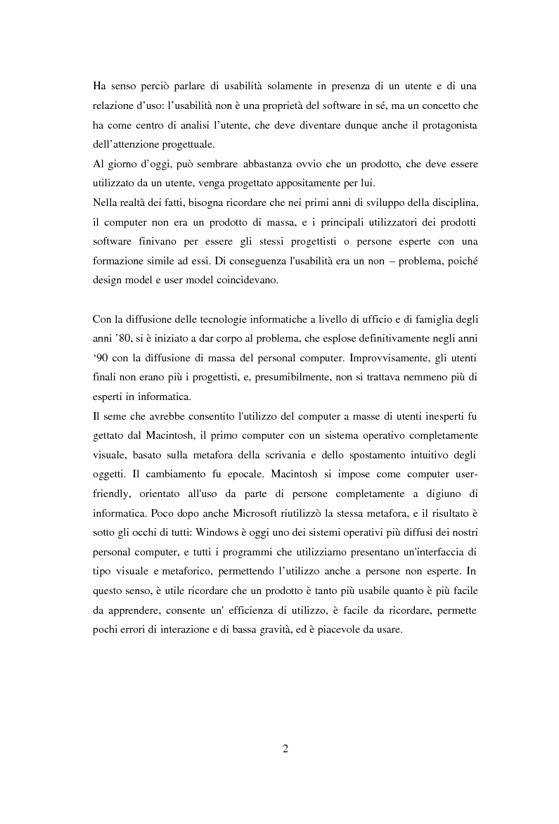 Anteprima della tesi: L'usabilità in Internet e i processi psicologici correlati, Pagina 4