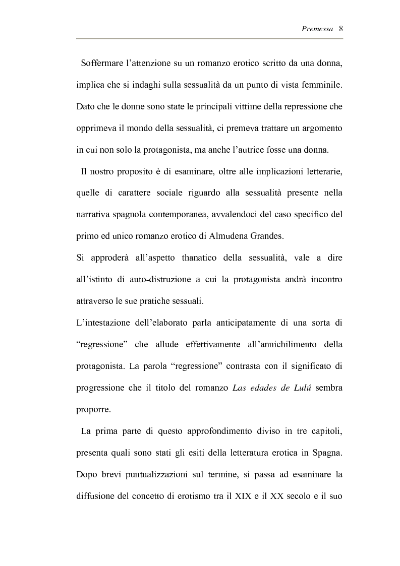 Anteprima della tesi: L'erotismo ne Las edades de Lulù di Almudena Grandes: storia di una regressione, Pagina 4