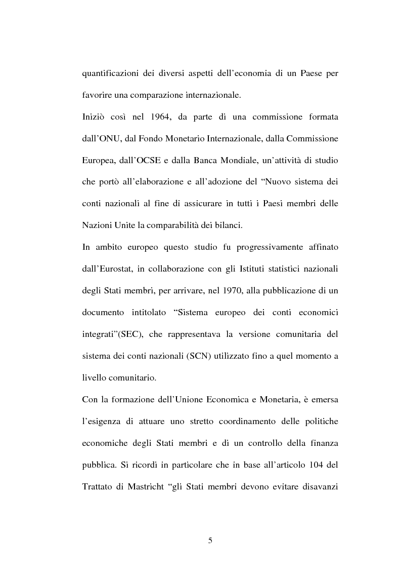 Anteprima della tesi: Il sistema dei conti nazionali ed il conto satellite della spesa per la protezione dell'ambiente EPEA, Pagina 3
