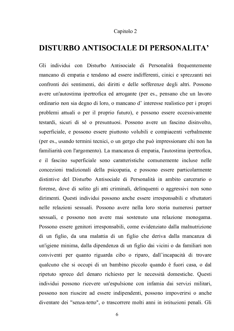 Anteprima della tesi: Disturbo Antisociale di Personalità: tra detenzione e tentativi di cura, Pagina 3