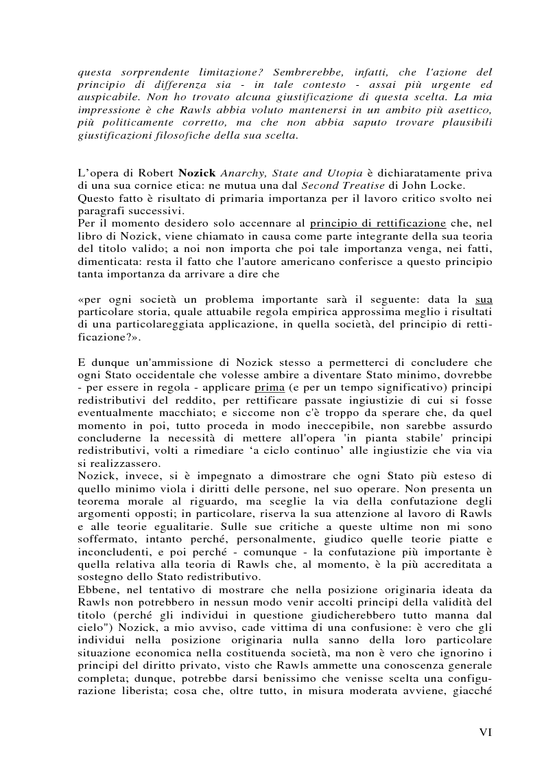 Anteprima della tesi: Può darsi un diritto di sopravvivenza? Giustizia e giusnaturalismo in alcune proposte di etica politica contemporanea: John Rawls, Robert Nozick, Giuliano Pontara, Pagina 6
