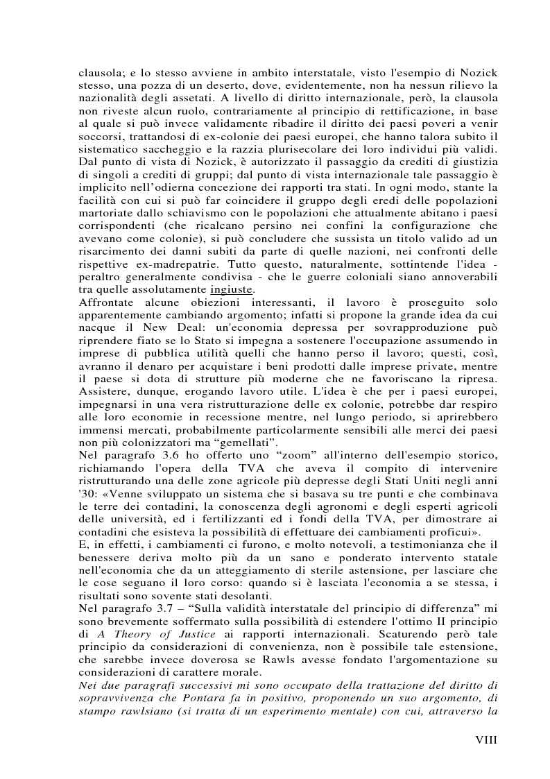Anteprima della tesi: Può darsi un diritto di sopravvivenza? Giustizia e giusnaturalismo in alcune proposte di etica politica contemporanea: John Rawls, Robert Nozick, Giuliano Pontara, Pagina 8