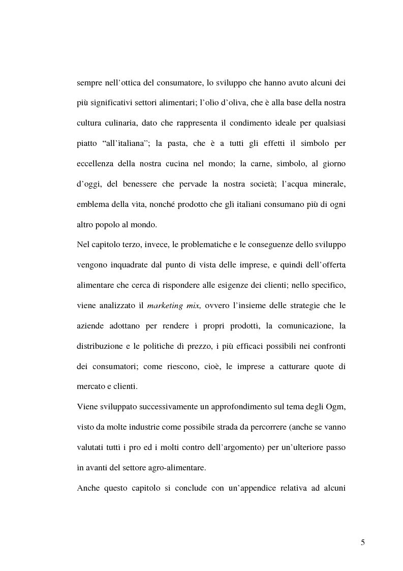 Anteprima della tesi: L'evoluzione del mercato dei prodotti alimentari: strategie di marketing delle imprese, Pagina 2