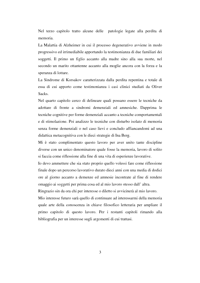 Anteprima della tesi: Memoria: un'indagine conoscitiva, Pagina 3