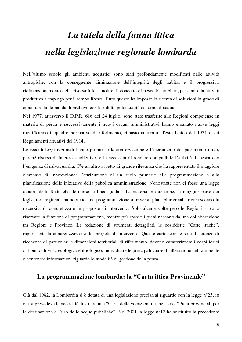 Anteprima della tesi: Ecologia delle comunità ittiche planiziali della provincia di Pavia, Pagina 6