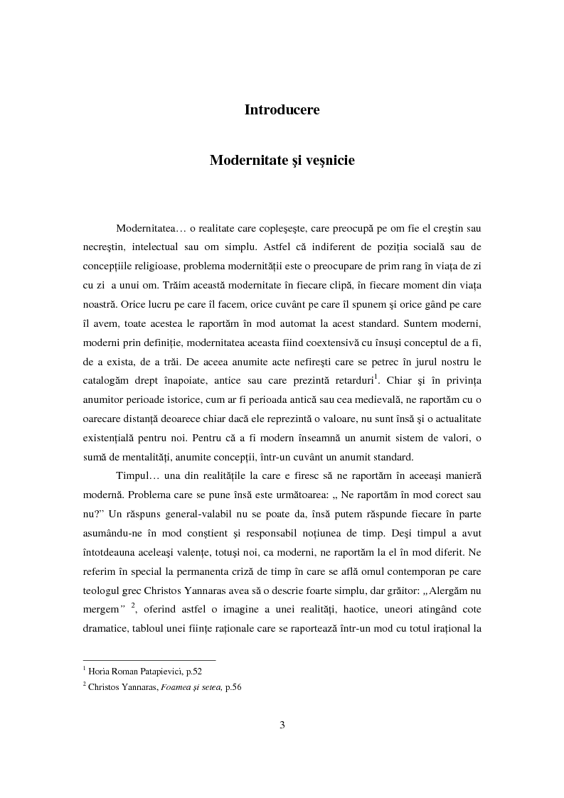 Anteprima della tesi: Premise asupra raportului dintre iubire si timp in teologia ortodoxa contemporana, Pagina 1